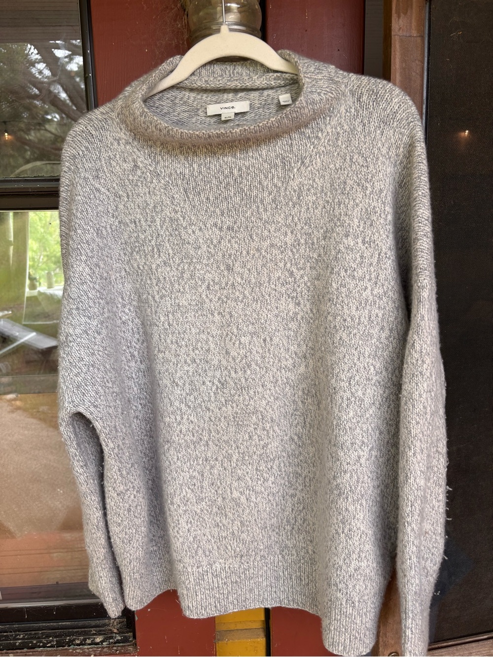 Vince Marled Light Gray Crewneck Sweater